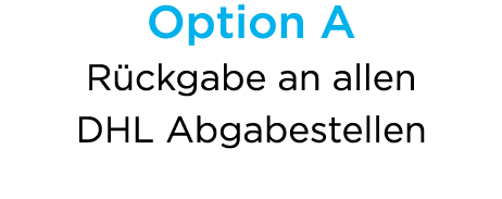 Option A R ckgabe an allen DHL Abgabestellen