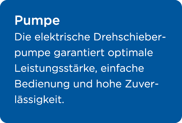 Pumpe Die elektrische Drehschieberpumpe garantiert optimale Leistungsst rke, einfache Bedienung und hohe Zuverl ssigk...