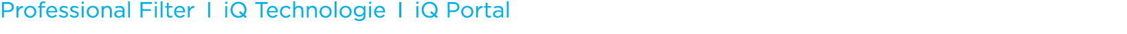 Professional Filter I iQ Technologie I iQ Portal