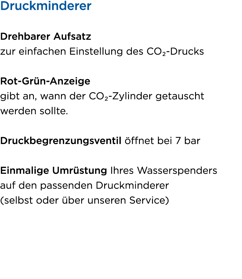 Druckminderer Drehbarer Aufsatz zur einfachen Einstellung des CO₂ Drucks Rot Gr n Anzeige gibt an, wann der CO₂ Zylin...
