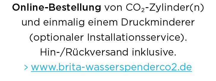 Online Bestellung von CO₂ Zylinder(n) und einmalig einem Druckminderer (optionaler Installationsservice). Hin /R ckve...