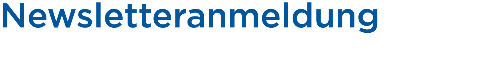 Newsletteranmeldung